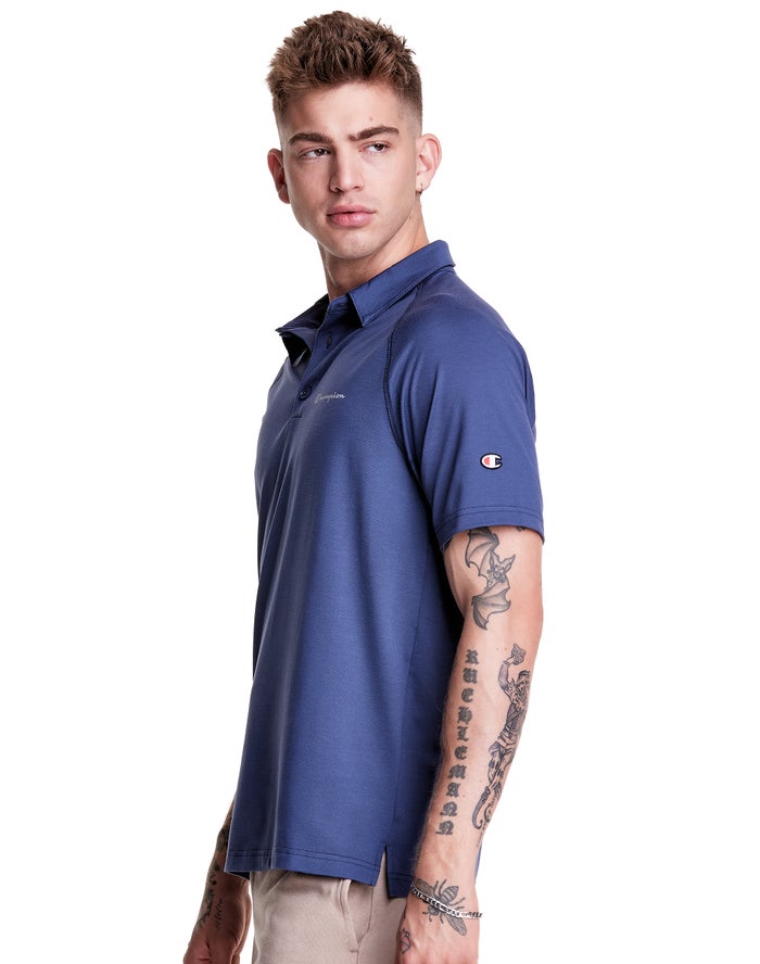 Tricou Champion Sport Polo Barbati Albastri - Romania PNOEKJB-25